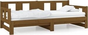 Výsuvná posteľ medovo hnedá masívna borovica 2×