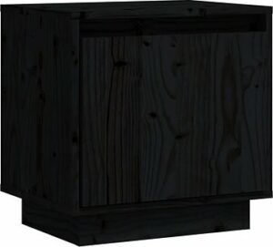 SHUMEE Nočný stolík čierny 40 × 30 ×