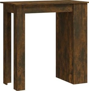 Barový stôl s úložným regálom dymový dub 102
