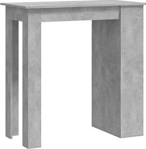 Barový stôl s úložným regálom betónovosivý 102 ×