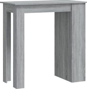 Barový stôl s úložným regálom sivý sonoma 102