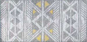 Koberec sivo-žltý 80 × 150