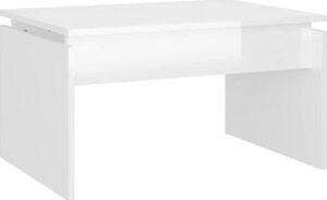 SHUMEE Konferenčný stolík biely vysoký lesk 68 ×