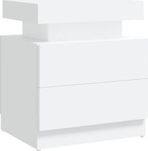 SHUMEE - Nočný stolík biely 45 × 35