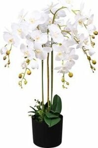 Umelá rastlina orchidea s kvetináčom