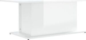 SHUMEE Konferenčný stolík biely vysoký lesk 102 ×