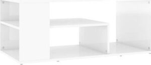 SHUMEE Konferenční stolek bílý vysoký lesk 100 ×