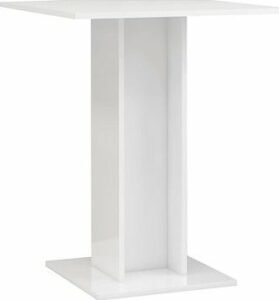 Bistro stolík biely s vysokým leskom 60 ×