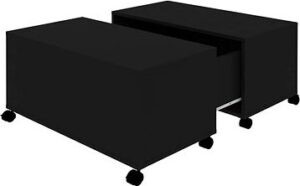 SHUMEE Konferenčný stolík čierny 75 × 75