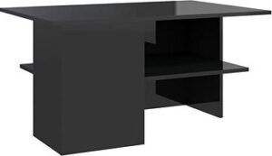 SHUMEE Konferenčný stolík čierny vysoký lesk 90 ×