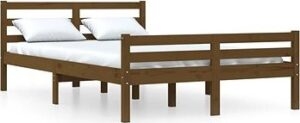 Rám postele medovo hnedý masívne drevo 135