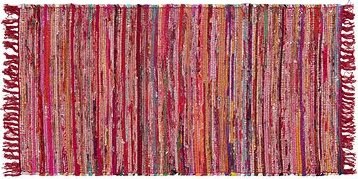 Krátkovlasý farebný bavlnený koberec 80 ×