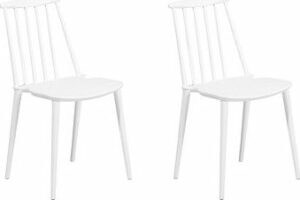 Súprava dvoch bielych jedálenských stoličiek