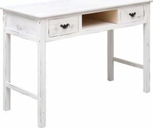Konzolový stolík biely s patinou 110 x