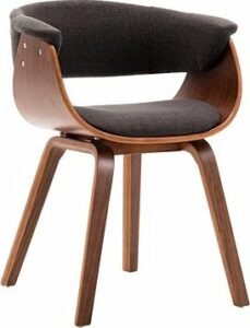 Jedálenská stolička sivá ohýbané drevo