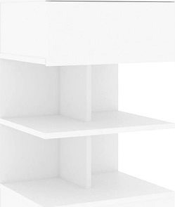 SHUMEE - Nočný stolík biely 40 × 35