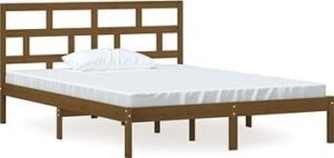 Rám postele medovo hnedý masívne drevo 150 ×