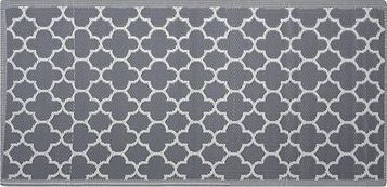 Vonkajší sivý obojstranný koberec 90 ×