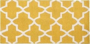 Žltý bavlnený koberec 80 × 150