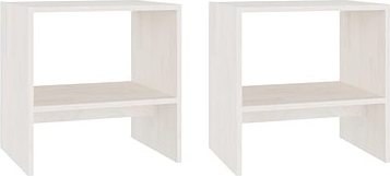 SHUMEE Nočné stolíky 2 ks biele 40 × 30