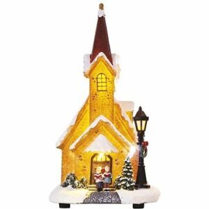 EMOS LED zasněžený vánoční kostel
