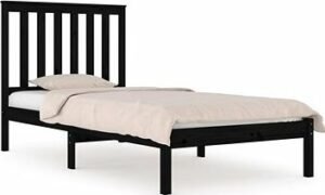 Rám postele čierny masívna borovica 90 ×