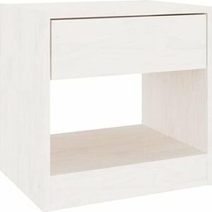 SHUMEE Nočný stolík biely 40 × 31 ×