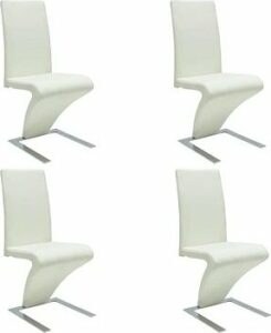 Jedálenské stoličky 4 ks biele