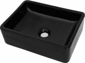 Keramické umývadlo obdĺžnikové čierne 41 ×