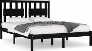 Rám postele čierny masívna borovica 150 ×
