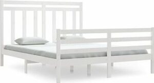 Rám postele biely masívne drevo 160