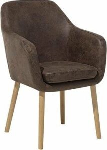 Hnedá vintage kožená stolička