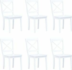 Jedálenské stoličky 6 ks biele