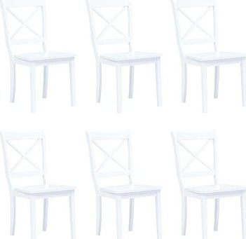Jedálenské stoličky 6 ks biele