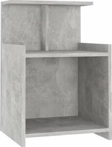 SHUMEE Nočný stolík betónovo sivý 40 × 35