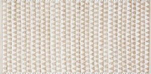 Béžový geometrický koberec 80 × 150