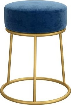 Okrúhla stolička modrá zamat