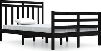 Rám postele čierny masívne drevo 120