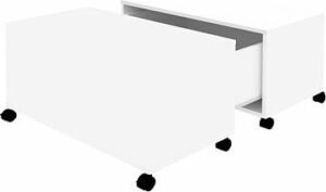 SHUMEE Konferenčný stolík biely 75 × 75
