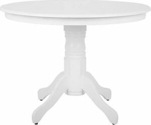 Jedálenský stôl bielo-hnedý okrúhly 100
