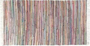 Krátkovlasý svetlý farebný bavlnený koberec 80 ×