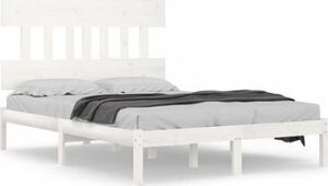 Rám postele biely masívne drevo 150 ×