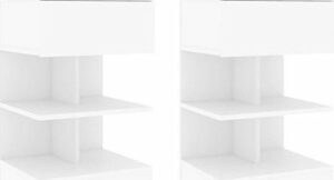 SHUMEE - Nočné stolíky 2 ks biele 40 ×