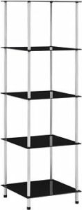Shumee 5-poschodová polica čierna 40 × 40 ×