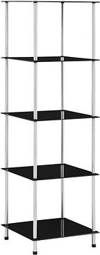 Shumee 5-poschodová polica čierna 40 × 40 ×