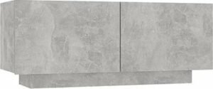 SHUMEE Nočný stolík betónovo sivý 100 × 35
