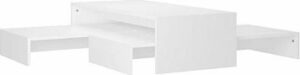 SHUMEE Súprava konferenčných stolíkov biela 100 × 100