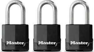Master Lock – Súprava 3 ks visiacich zámkov z vrstvenej ocele