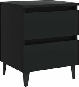 SHUMEE Nočný stolík čierny 40 × 35