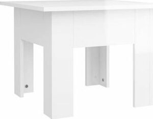 SHUMEE Konferenčný stolík biely vysoký lesk 55 ×